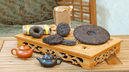 different shapes of Pu-erh tea