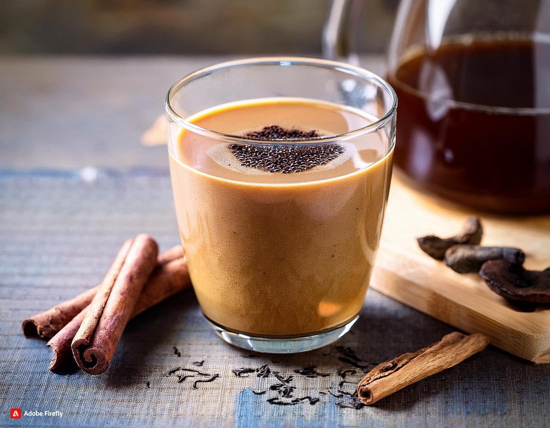 Cinnamon Pu-erh Tea Smoothie in a cup