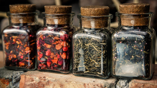 Pu-erh tea in different Jars