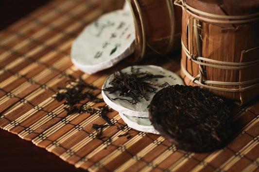 Pu-erh Tea cake and storage container